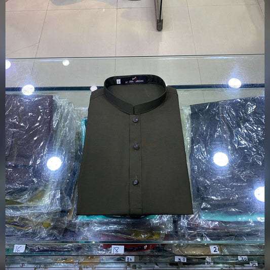 Dark Olive Green Premium Kurta Pajama/Shalwar