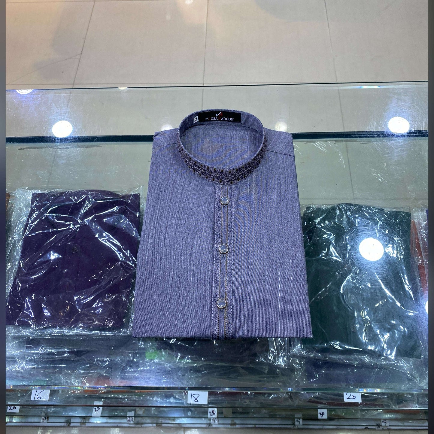 Muted Purple Embroidered Kurta Pajama
