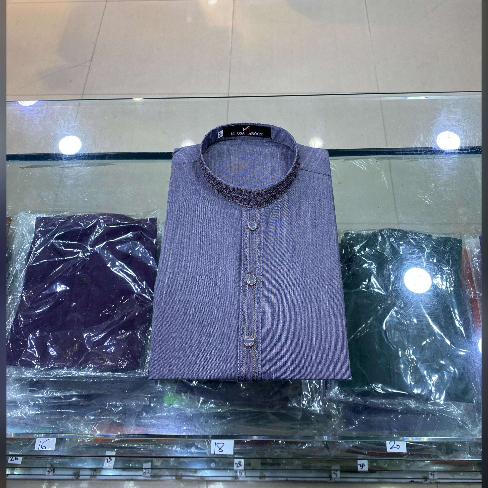 Muted Purple Embroidered Kurta Pajama