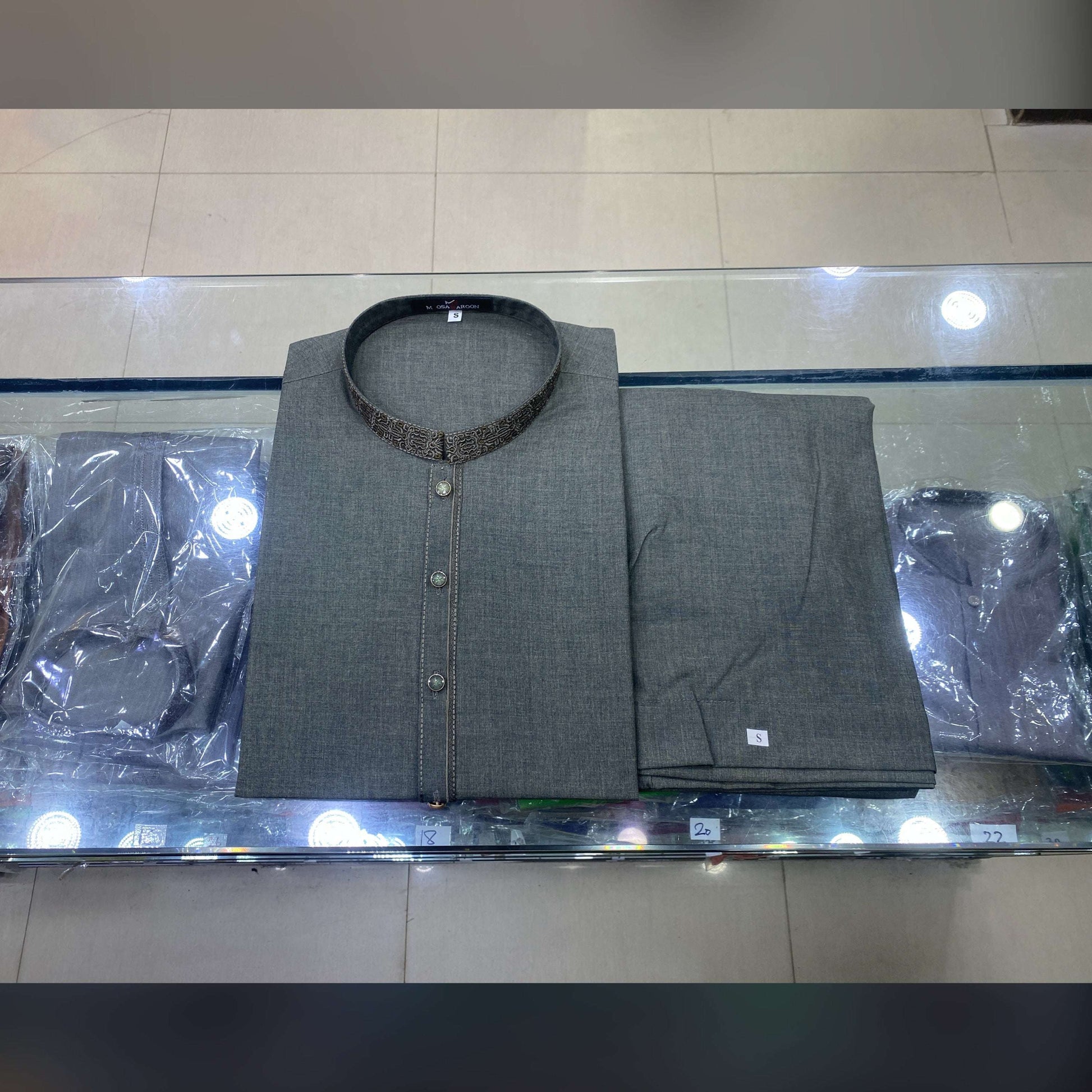 Sage Green Embroidered Kurta Pajama/Shalwar