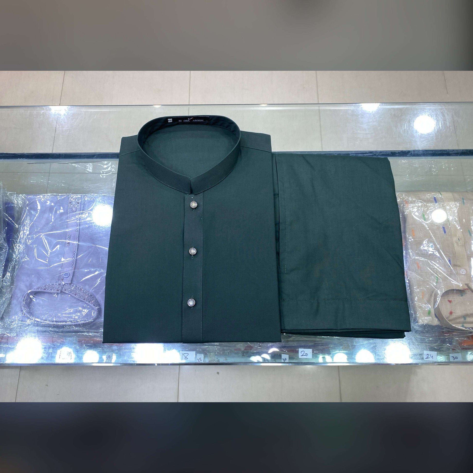 Dark Bottle Green Premium Kurta Pajama/Shalwar