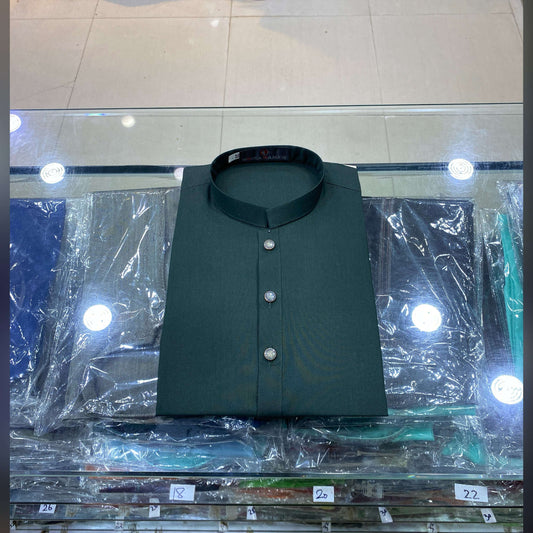 Dark Bottle Green Premium Kurta Pajama/Shalwar