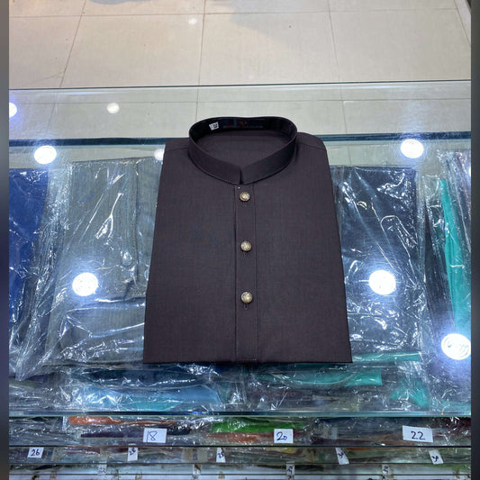Dark Chocolate Brown Premium Kurta Pajama/Shalwar