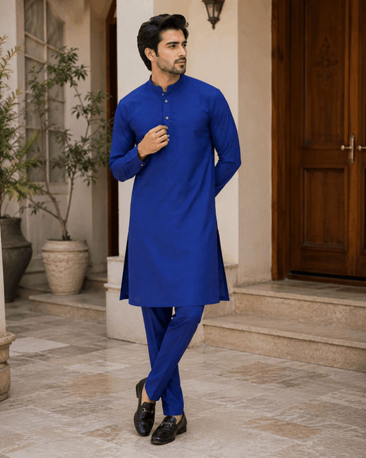 Royal Blue Premium Kurta Pajama/Shalwar