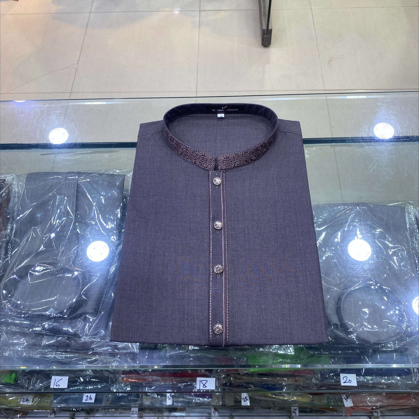 Dusty Plum Embroidered Kurta Pajama/Shalwar