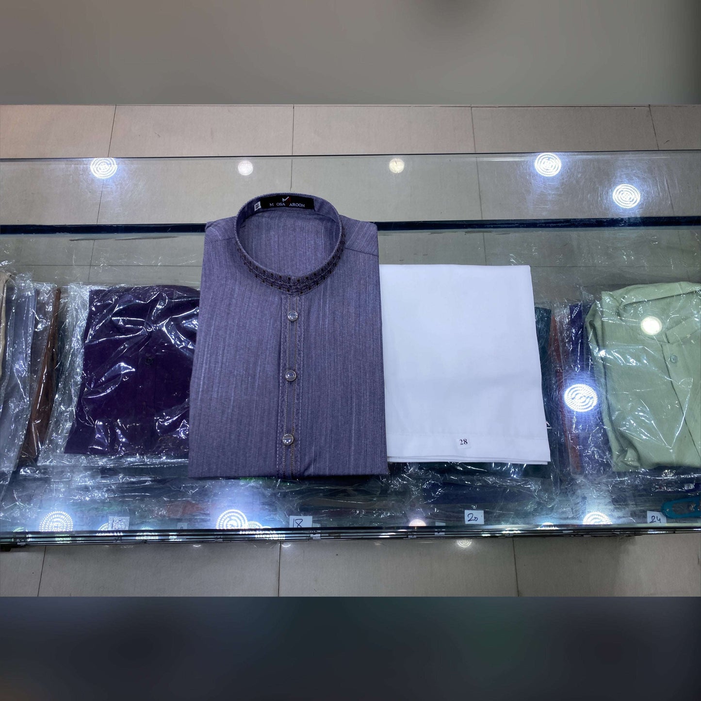 Muted Purple Embroidered Kurta Pajama