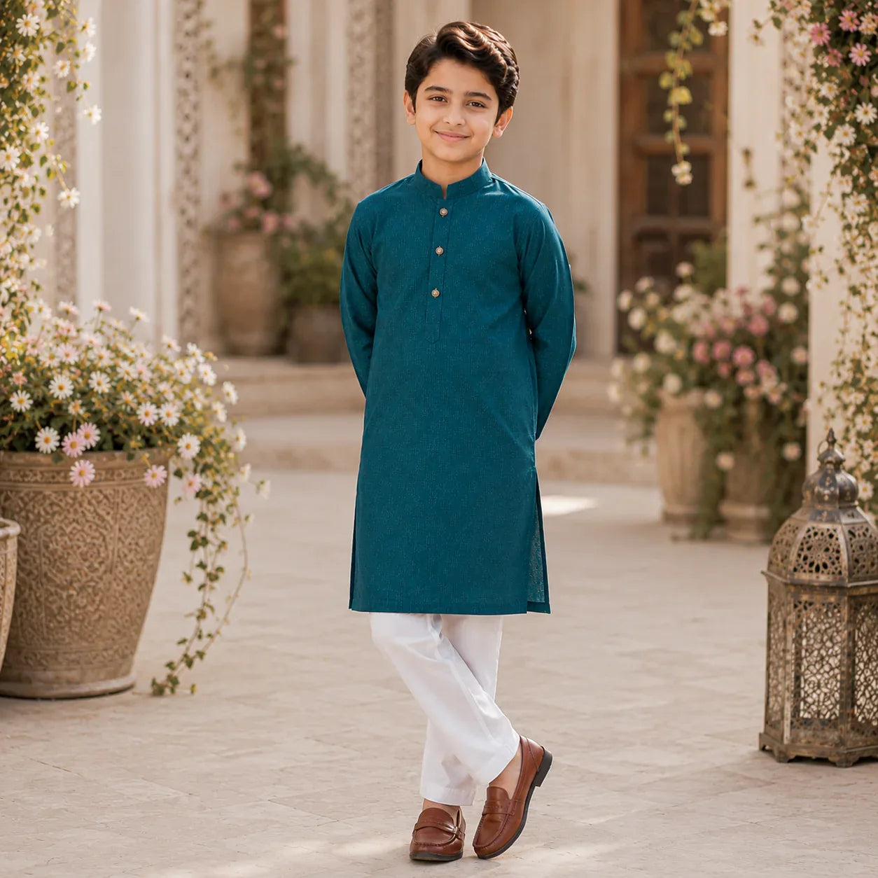 Emerald Green Pure Cotton Kurta Pajama