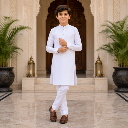 White Premium Kurta Trouser