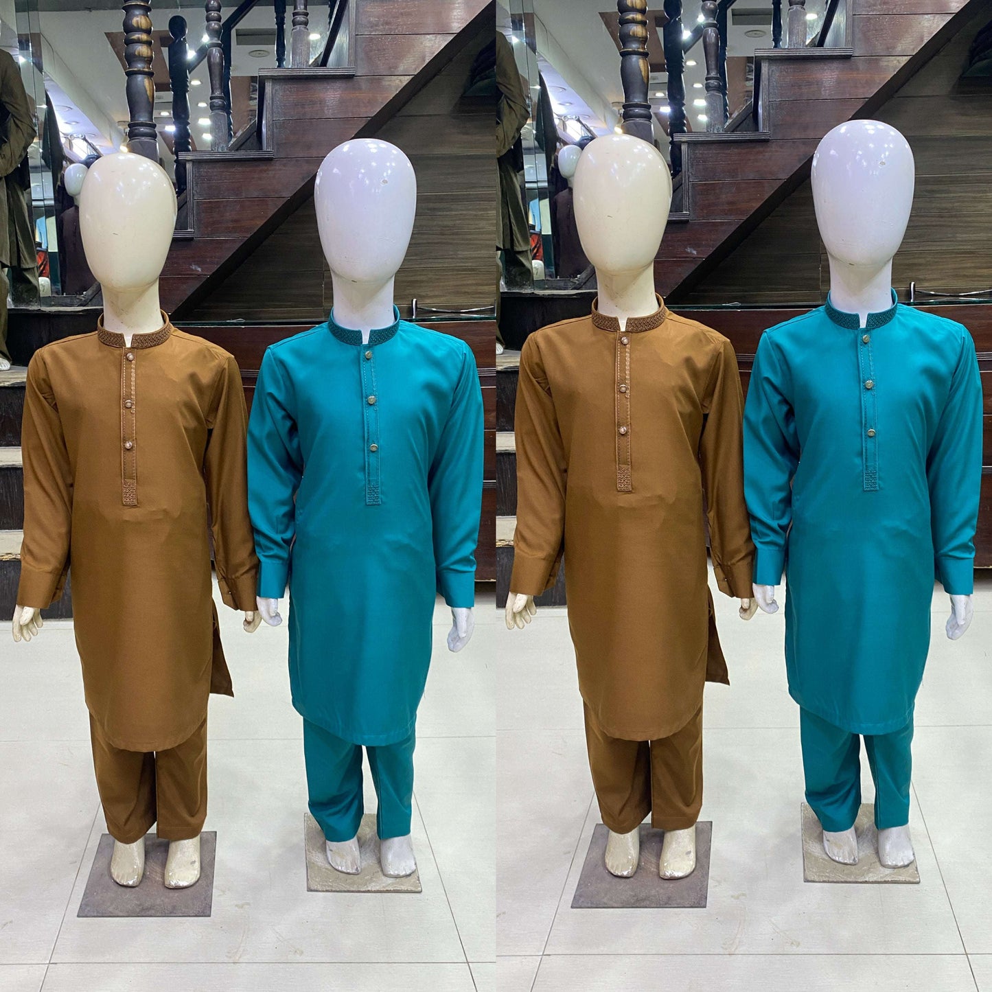 Royal Blue Embroidered Kurta Pajama/Shalwar