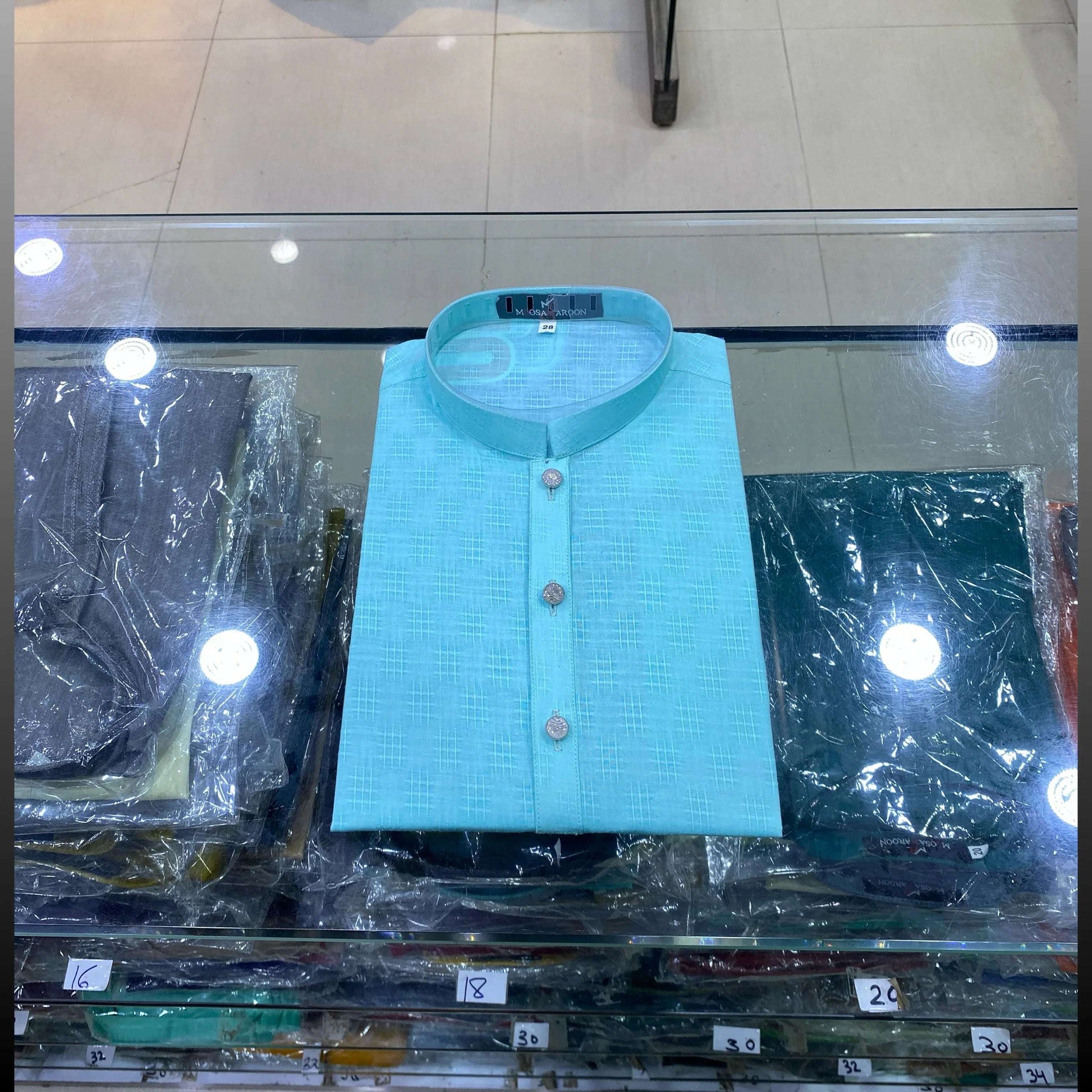 SkyBlue Pure Cotton Kurta Pajama
