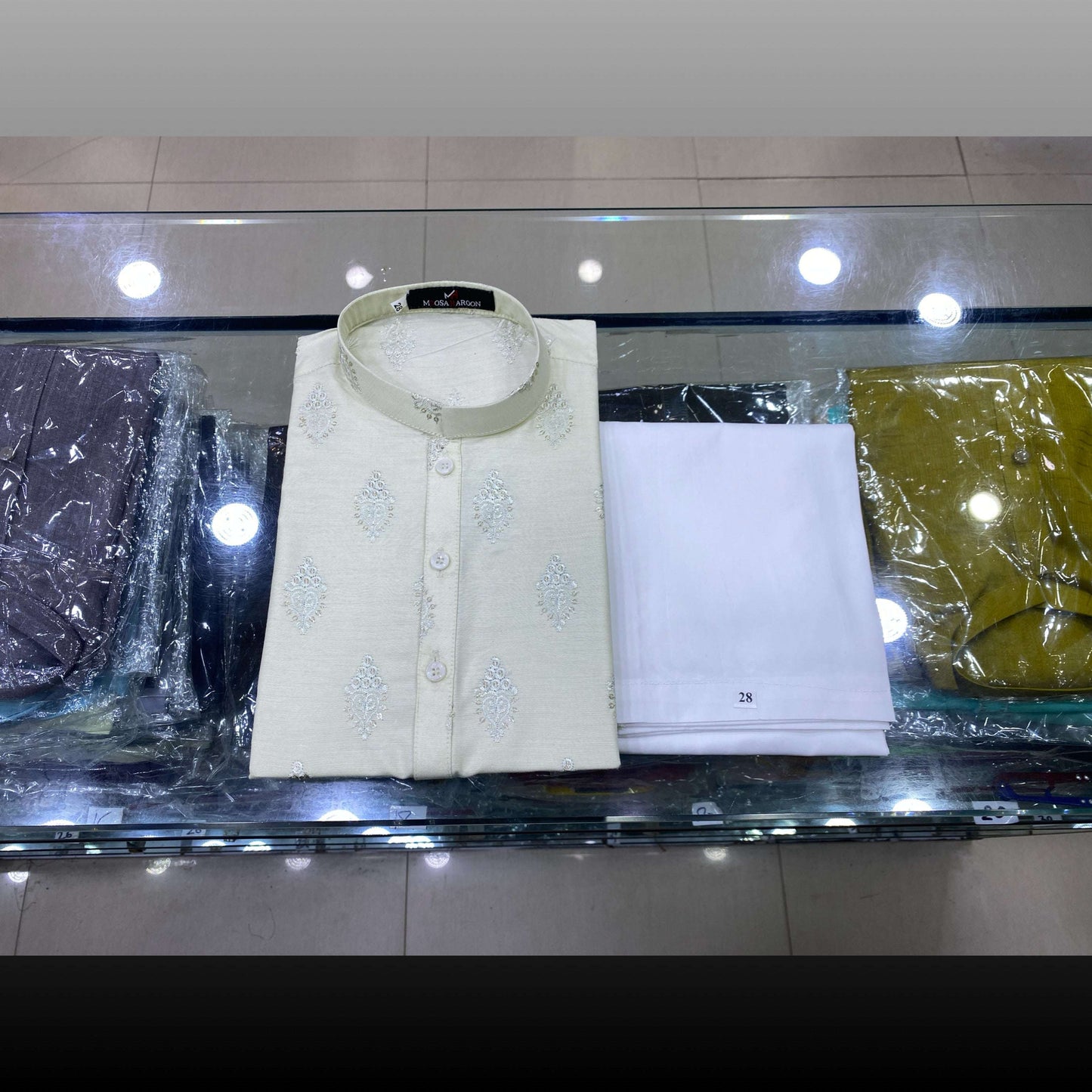 Pistachio Ivory Motif Kurta Pajama