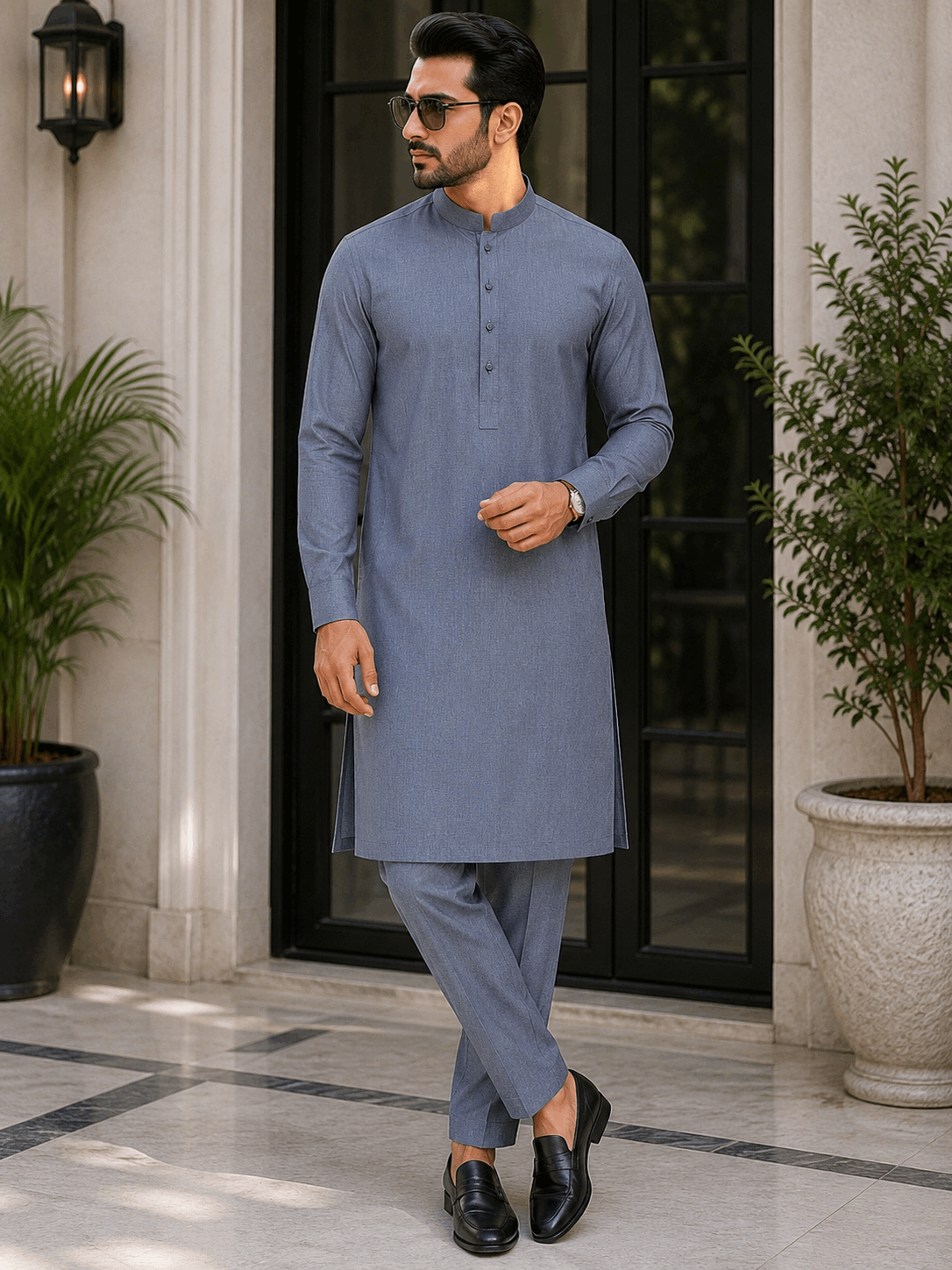 Slate Grey Premium Kurta Pajama/Shalwar