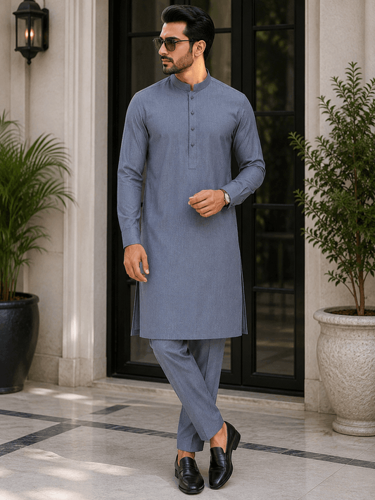 Slate Grey Premium Kurta Pajama/Shalwar