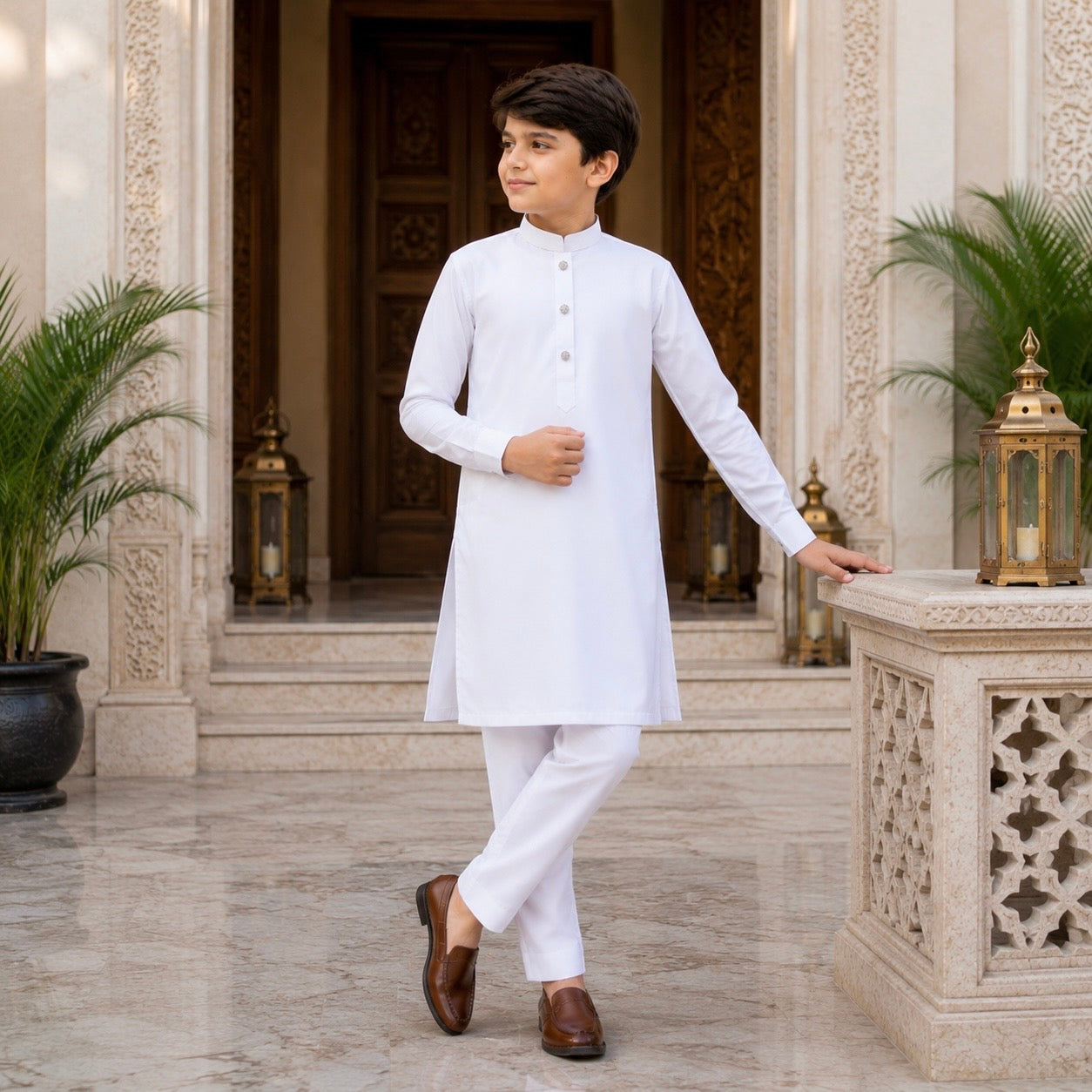 White Premium Kurta Trouser