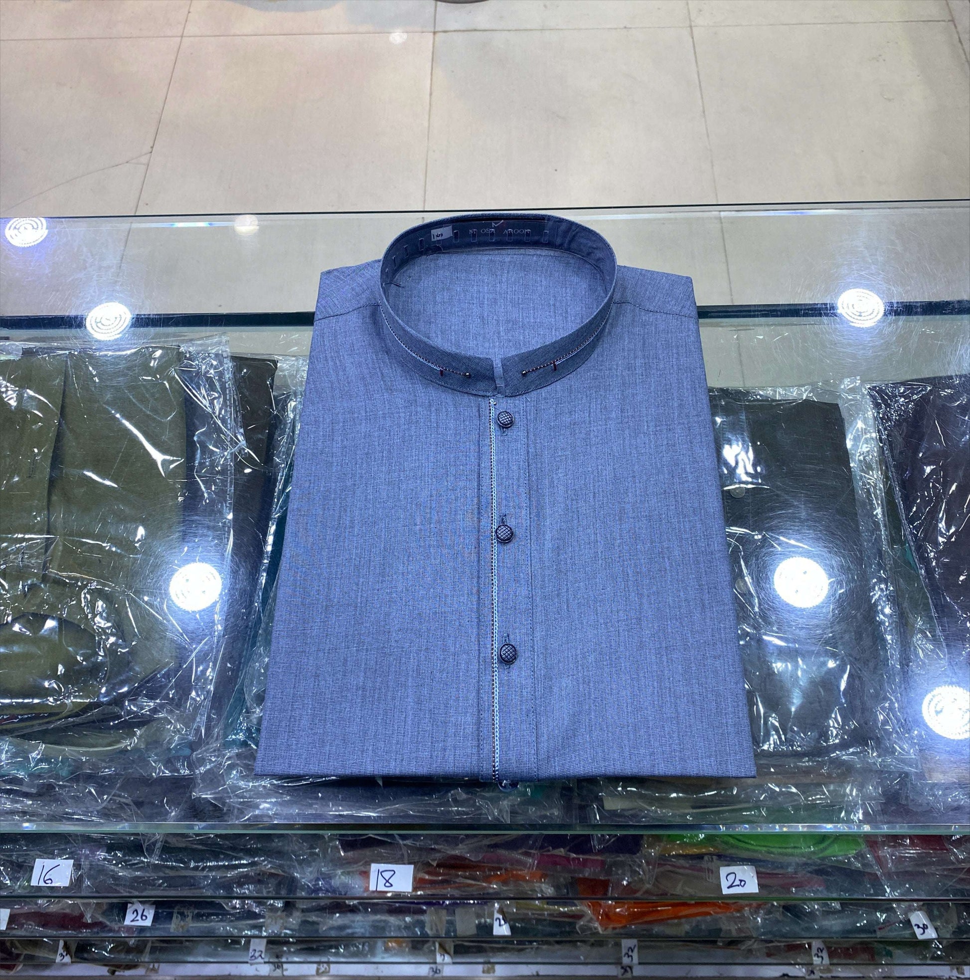 Stone Blue Designing Kurta Pajama/Shalwar