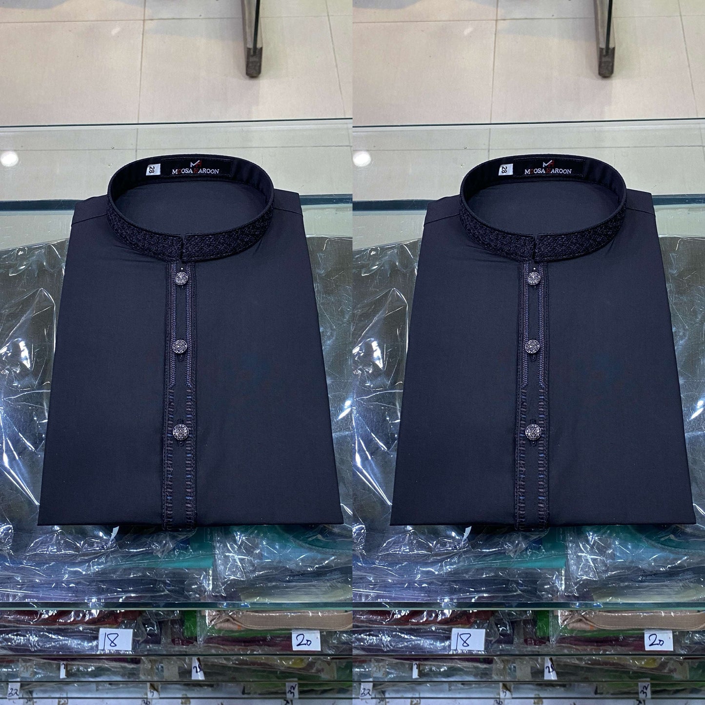 Jet Black Embroidered Kurta Pajama