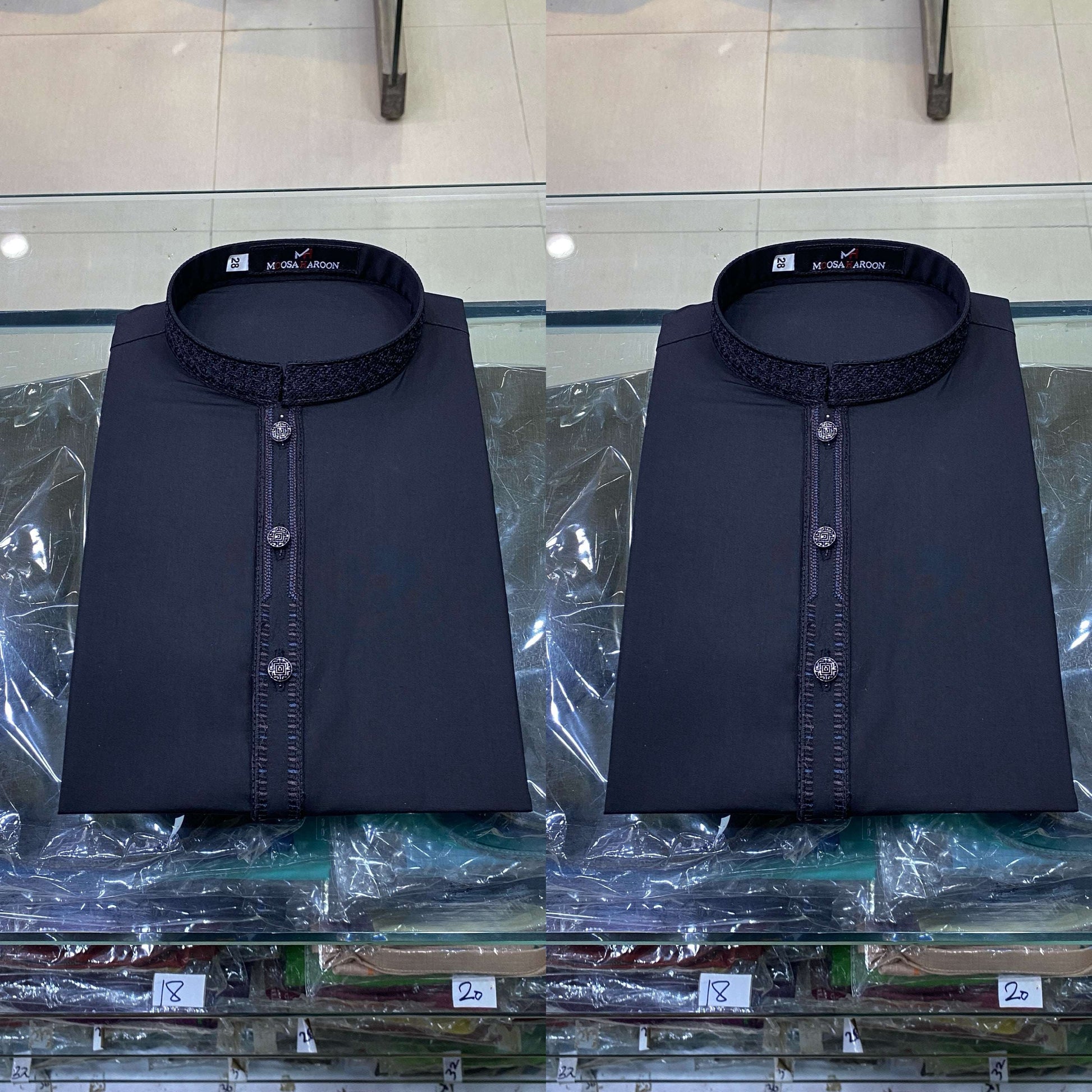Jet Black Embroidered Kurta Pajama
