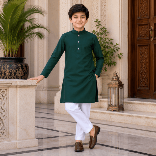 Green Premium Kurta Trouser