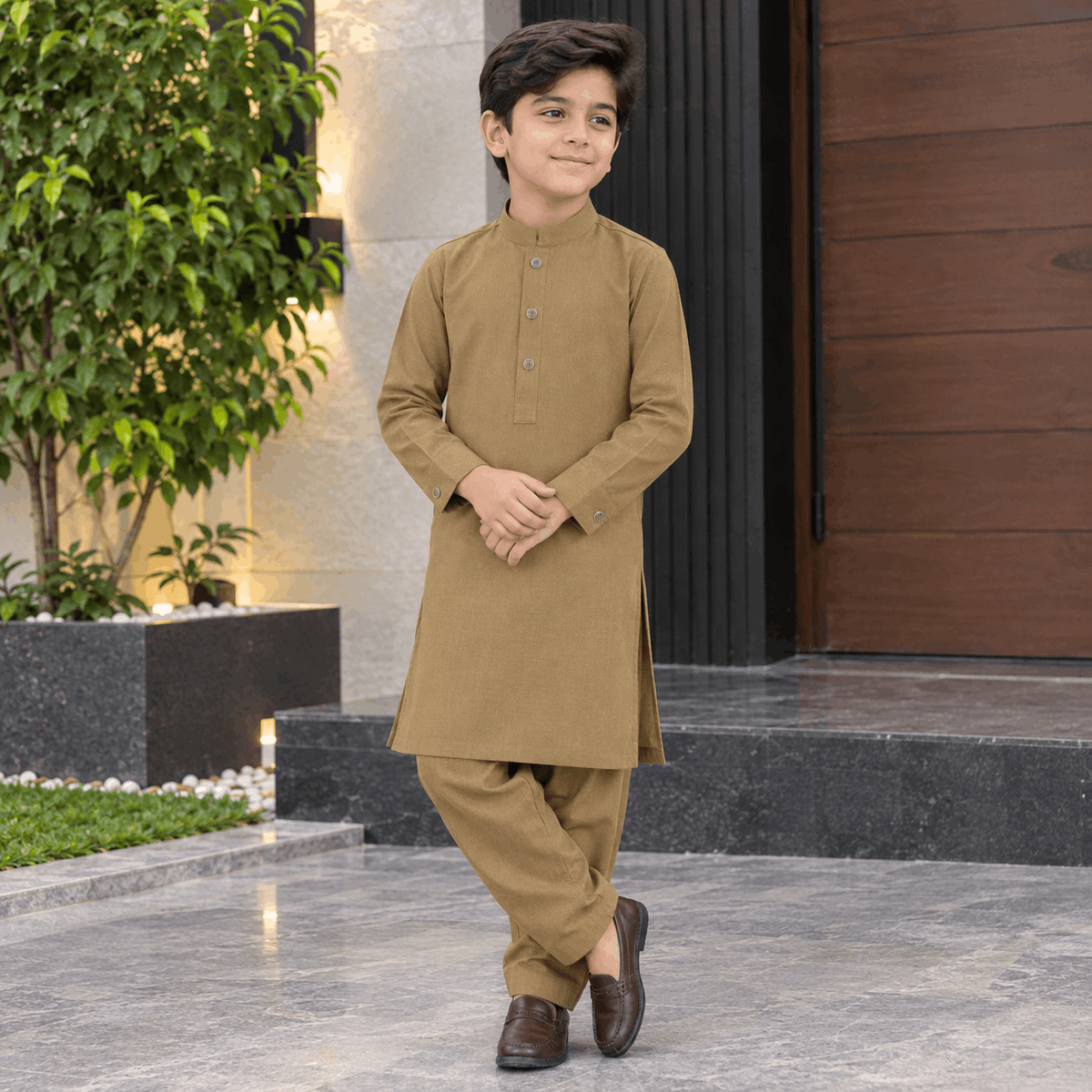 Olive Brown Premium Kurta Shalwar