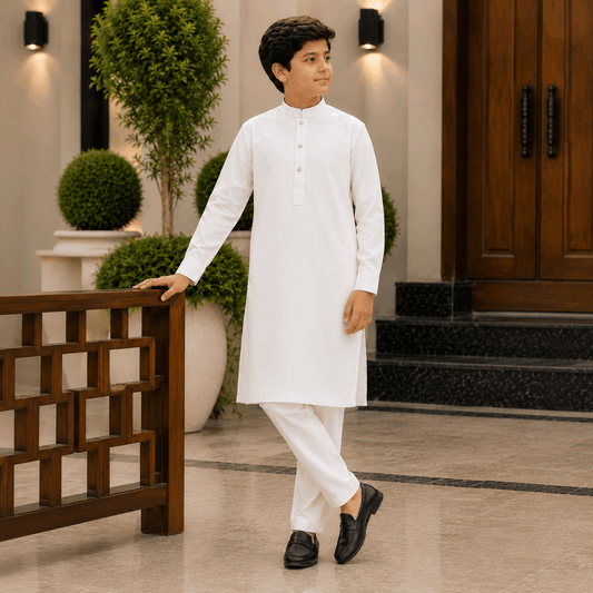 Light Off-White Premium Kurta Pajama/Shalwar