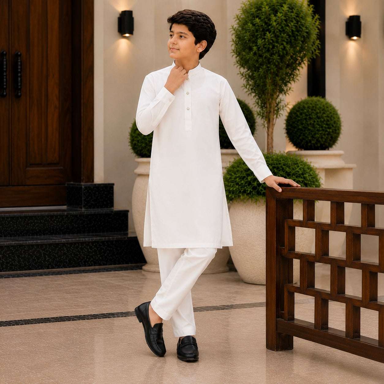 Light Off-White Premium Kurta Pajama/Shalwar