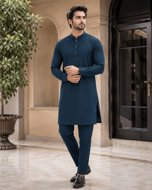 Deep Teal Premium Kurta Pajama/Shalwar