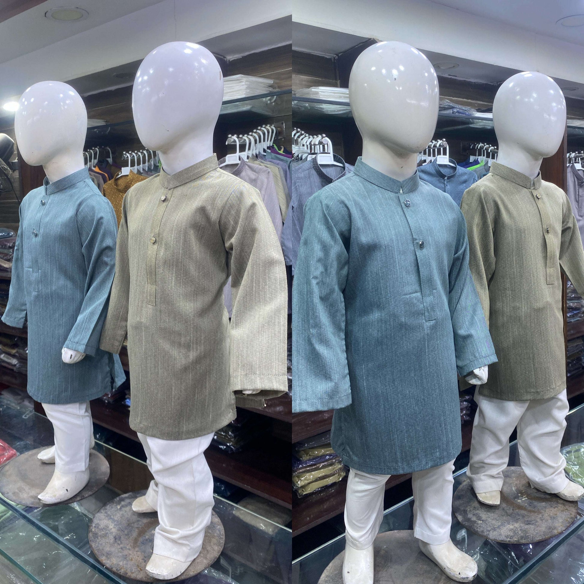 Beige Brown Premium Kurta Pajama