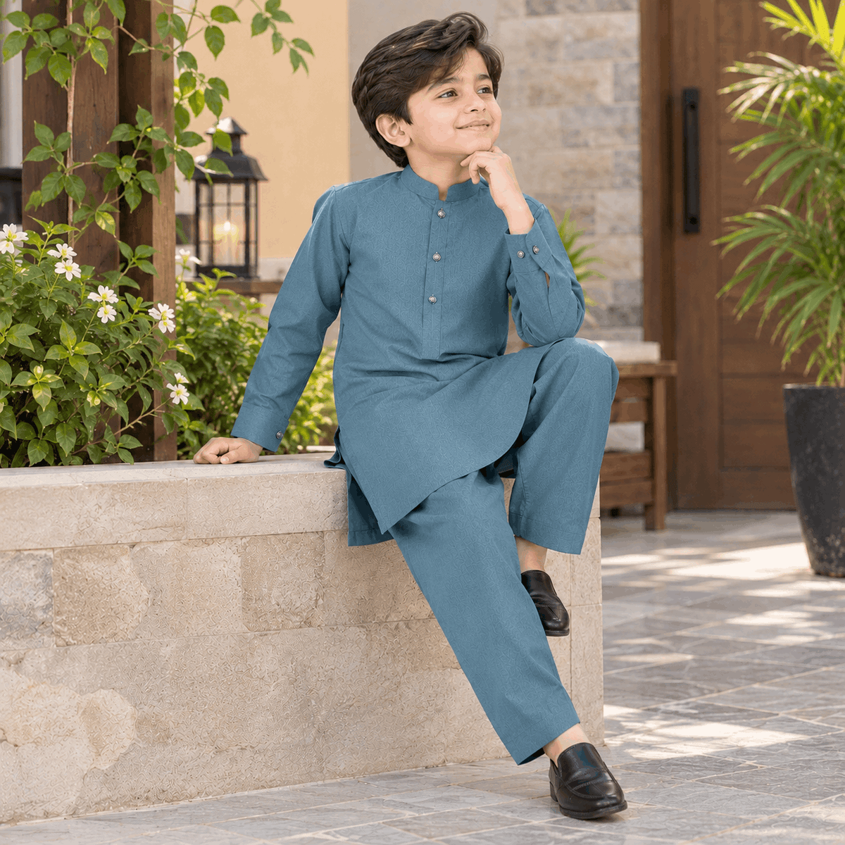 Ocean Green Premium Kurta Shalwar