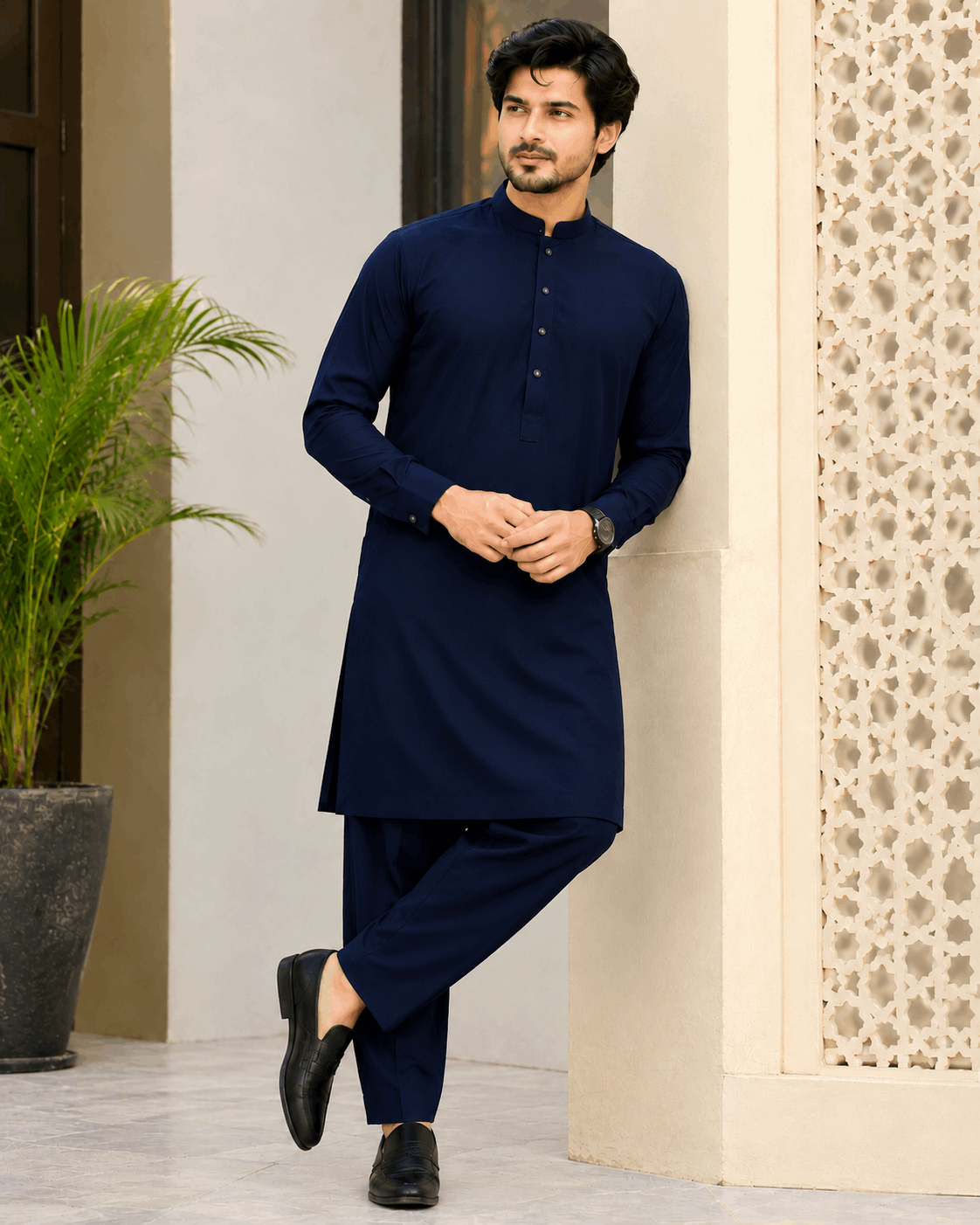 Deep Navy Blue Premium Kurta Pajama/Shalwar