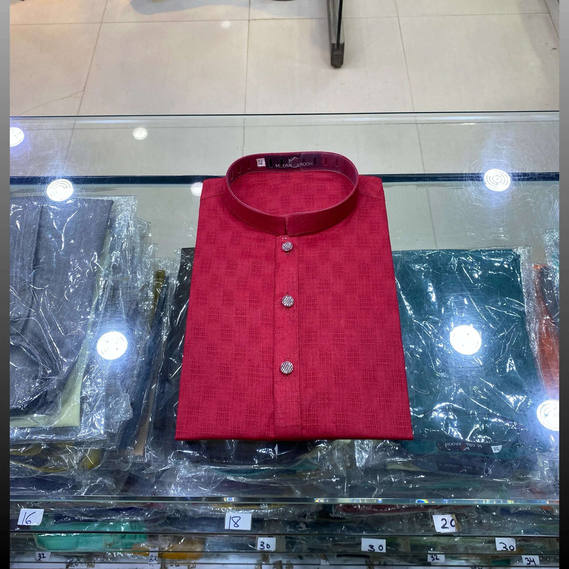 Deep Red Pure Cotton Kurta Pajama