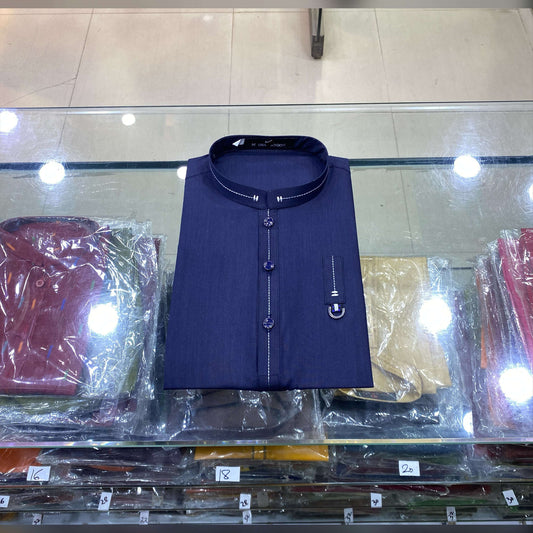 Dark Navy Blue Premium Kurta Pajama/Shalwar