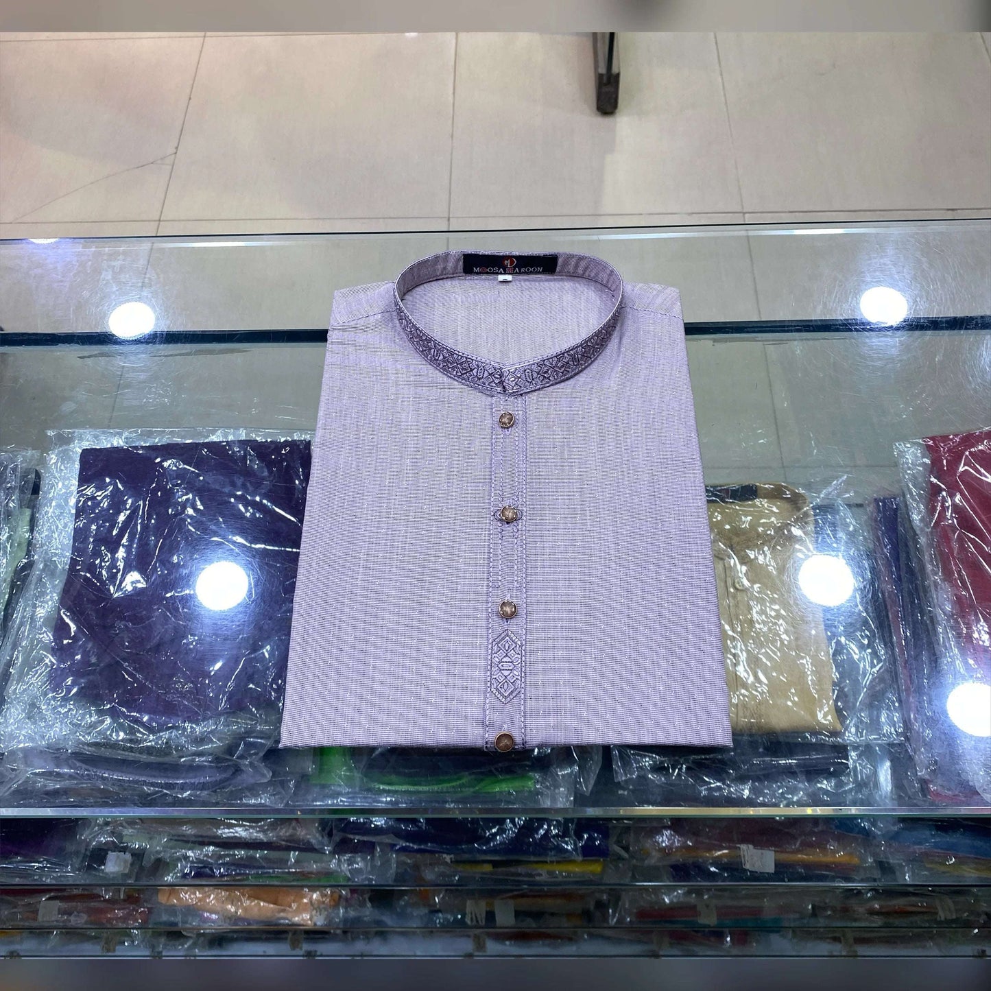 Soft Lavendar Embroidered Kurta Pajama/Shalwar