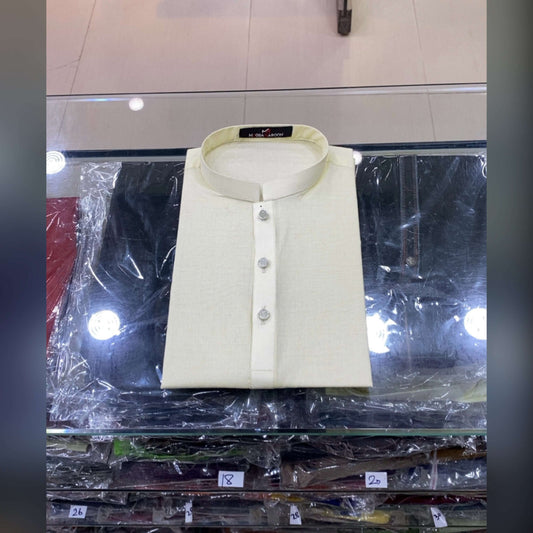 Ivory Cream Pure Cotton Kurta Pajama