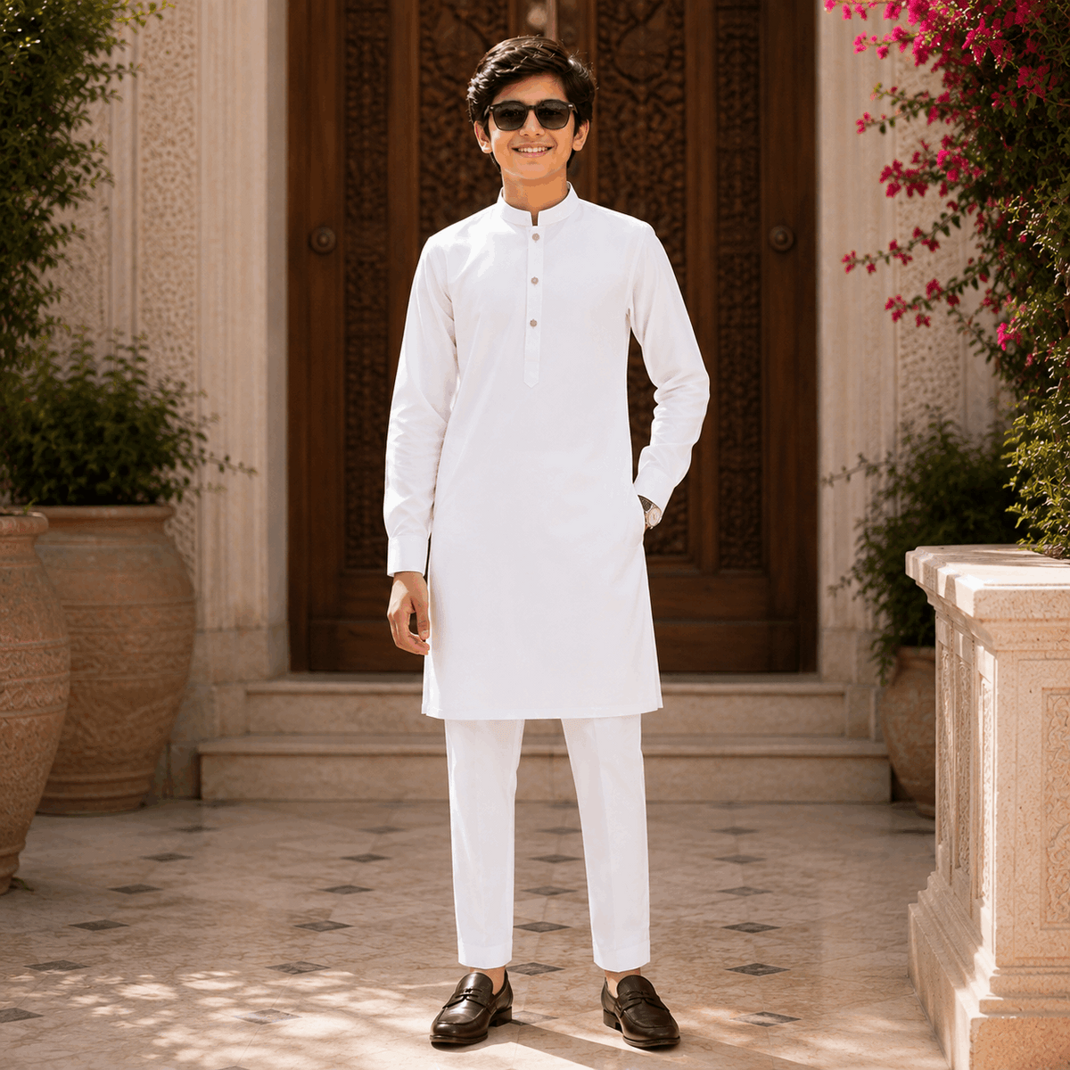 Classic White Premium Kurta Pajama/Shalwar