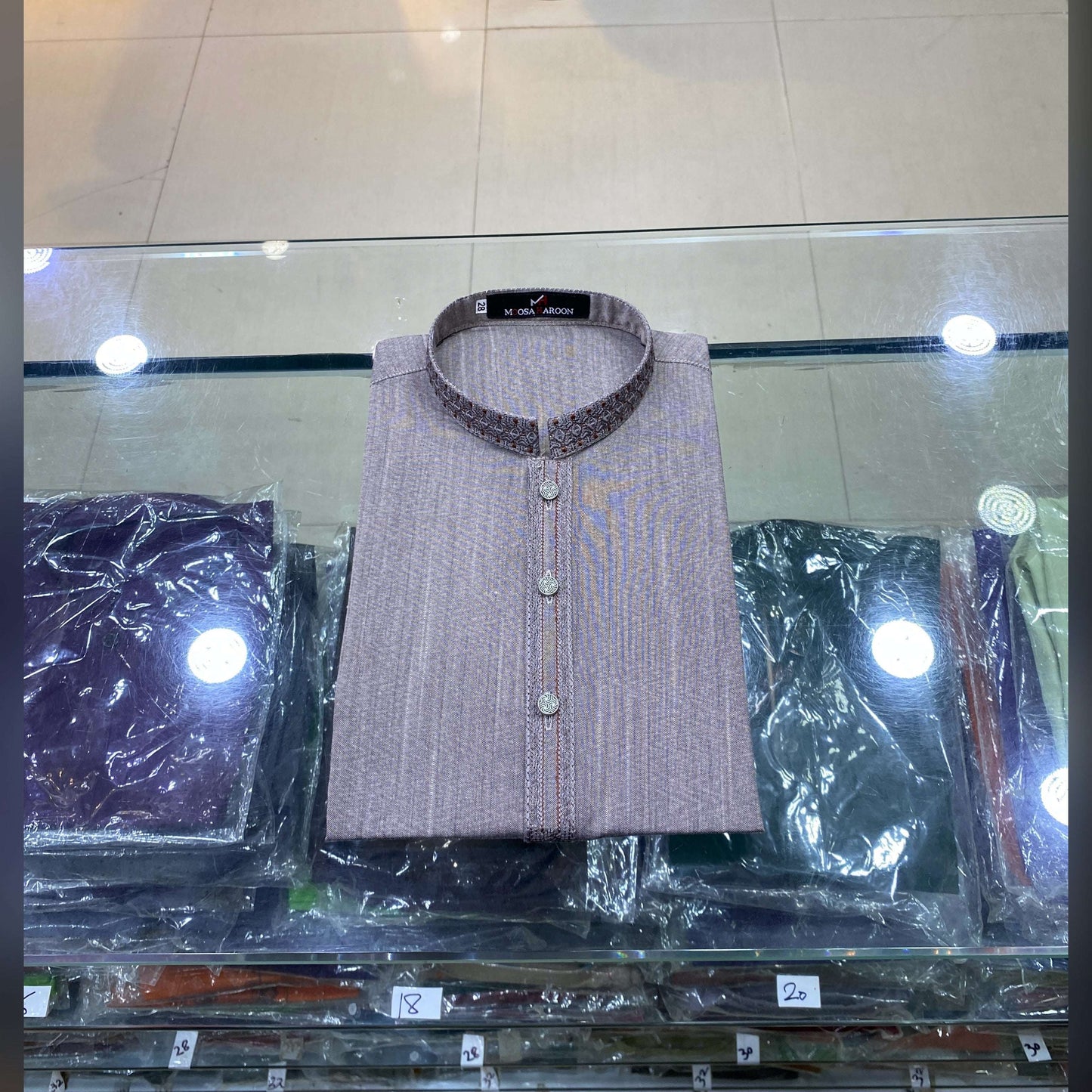 Ash Rose Embroidered Kurta Pajama