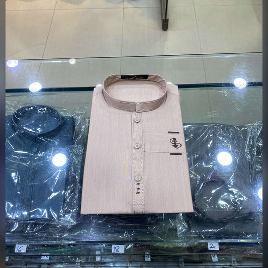 Muted Peach Designing Kurta Pajama/Shalwar