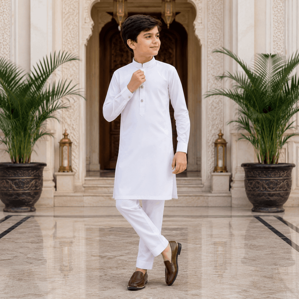 White Premium Kurta Trouser