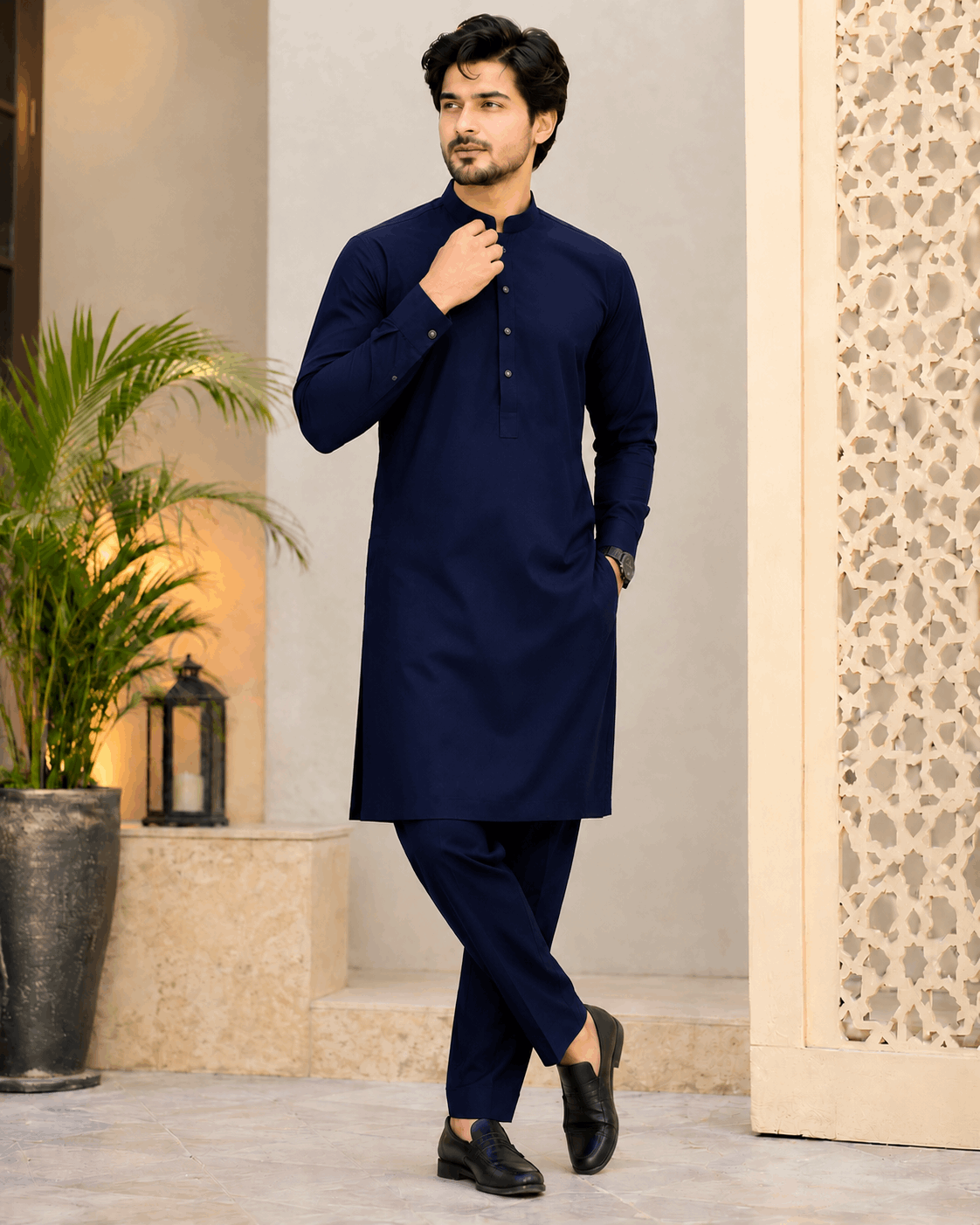 Deep Navy Blue Premium Kurta Pajama/Shalwar