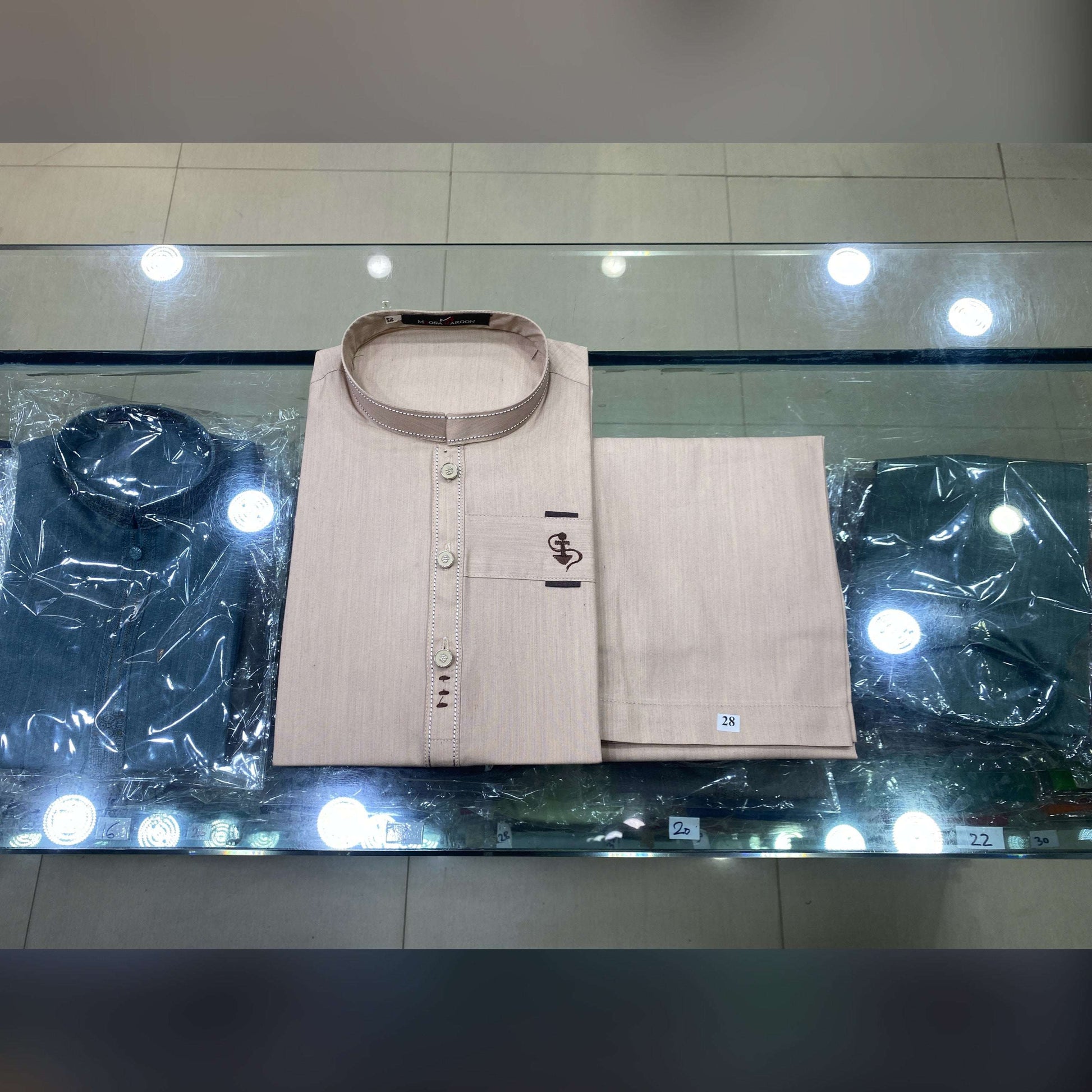 Muted Peach Designing Kurta Pajama/Shalwar
