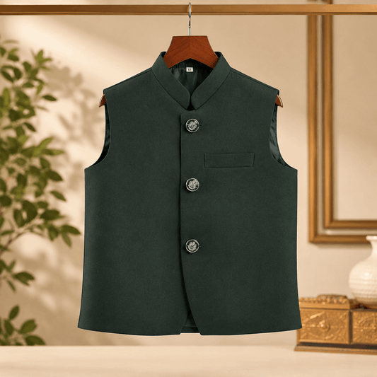 Kids Green Waiscoat