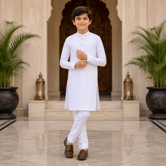 White Premium Kurta Trouser