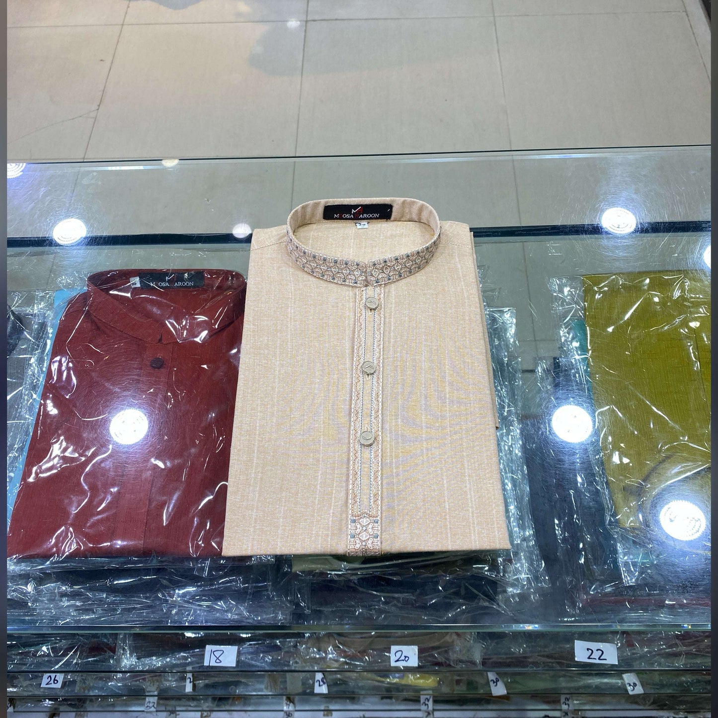 Sand Beige Embroidered Kurta Pajama/Shalwar