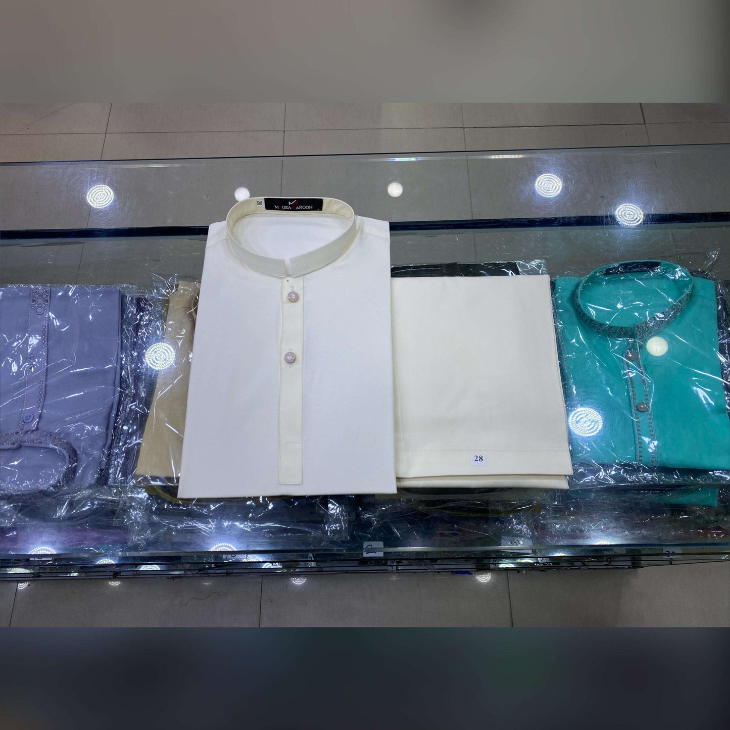 Cream Boski Premium Kurta Pajama/Shalwar