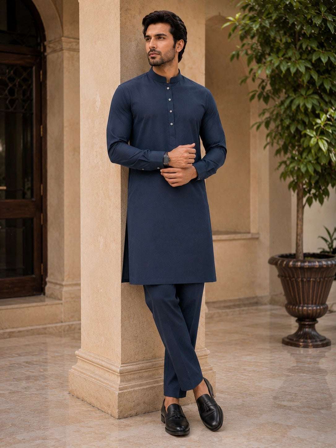 Slate Grey Premium Kurta Pajama/Shalwar