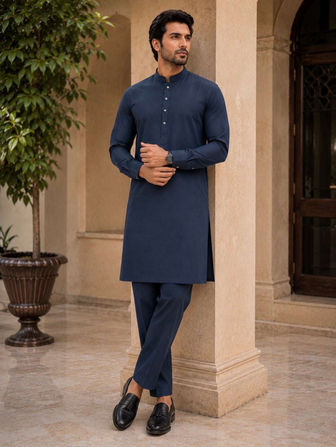 Slate Grey Premium Kurta Pajama/Shalwar