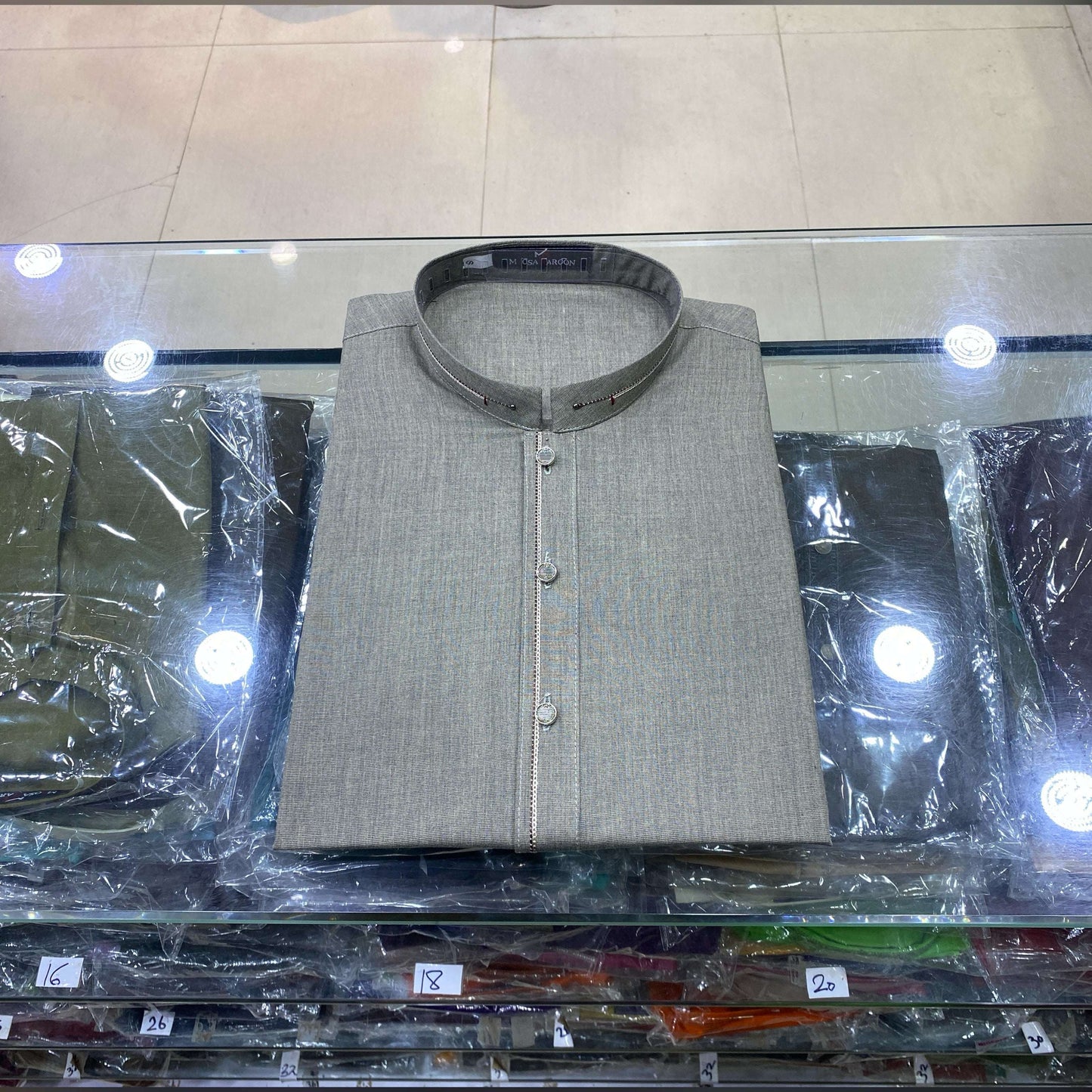 Sage Green Designing Kurta Pajama/Shalwar