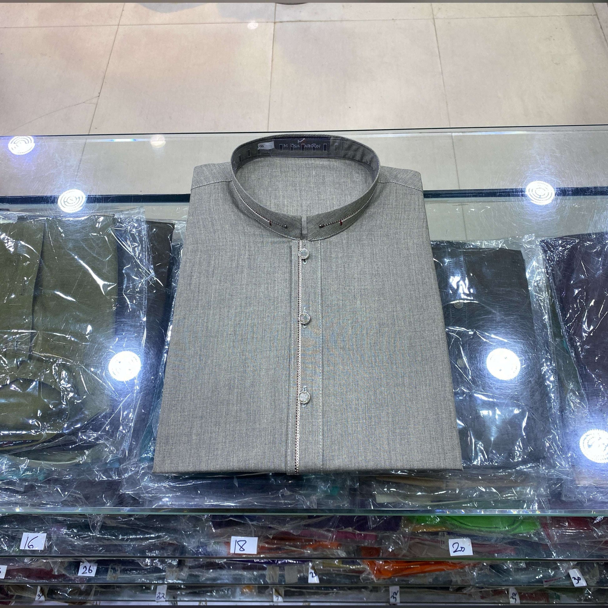 Sage Green Designing Kurta Pajama/Shalwar