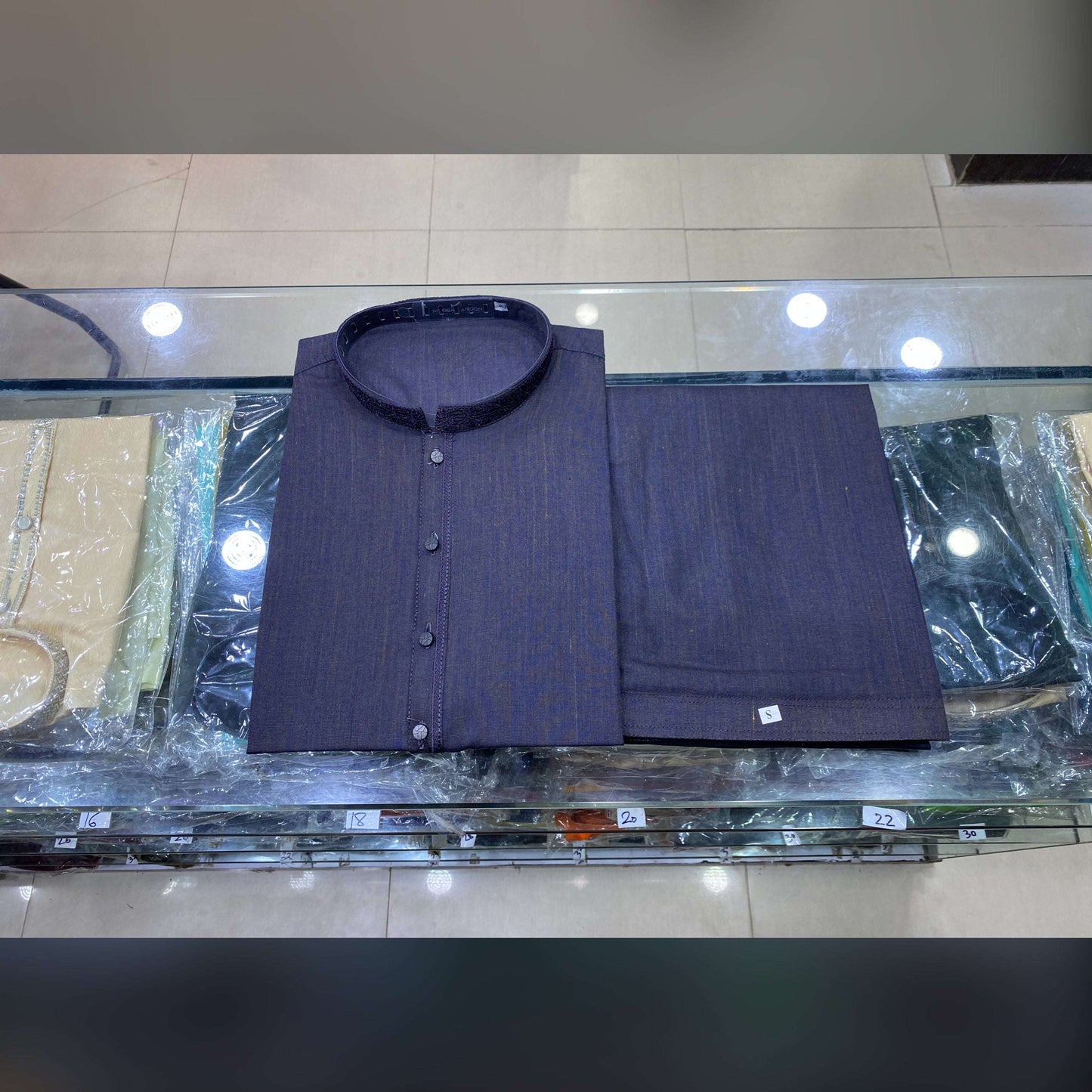 Indigo Blue Embroidered Kurta Pajama/Shalwar