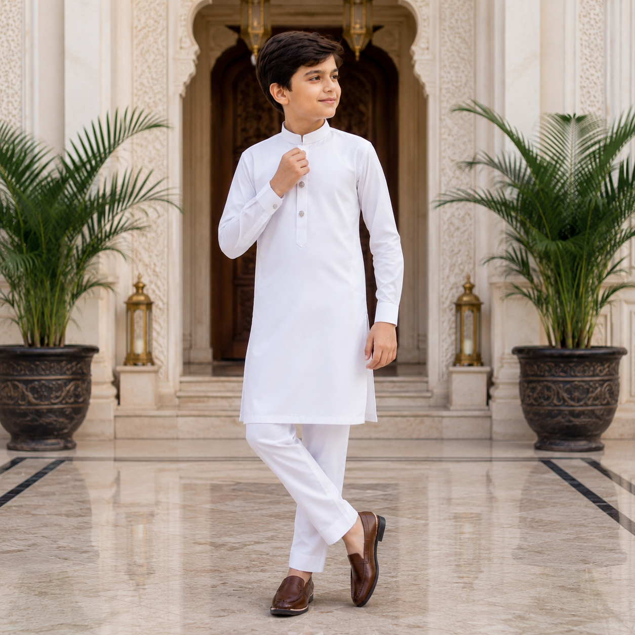White Premium Kurta Trouser