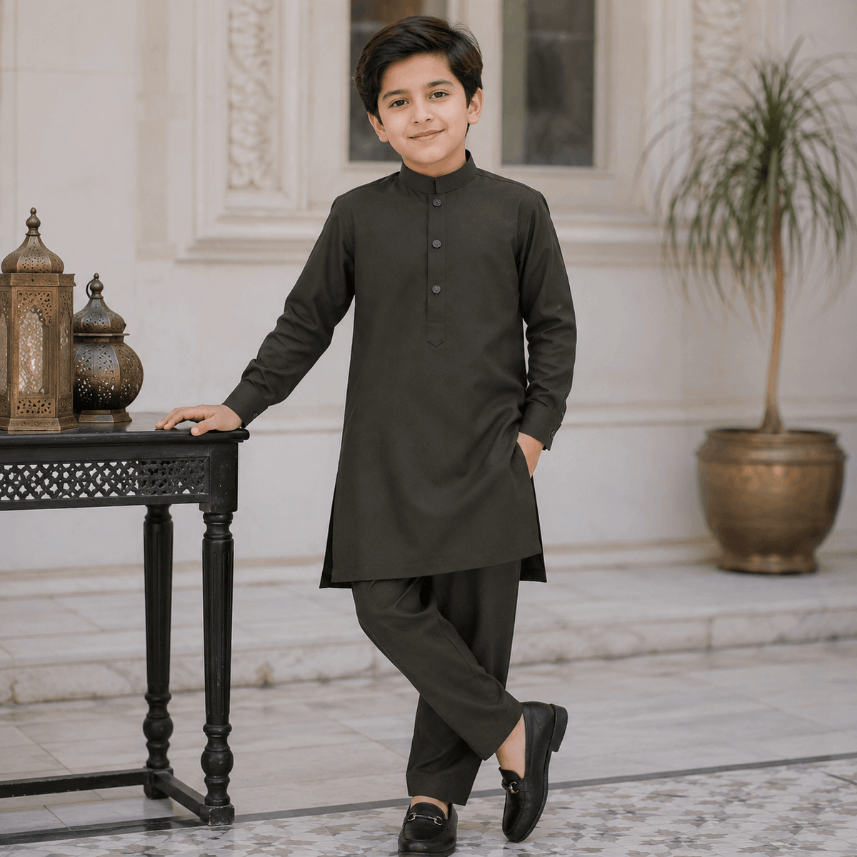 Dark Olive Green Premium Kurta Pajama/Shalwar